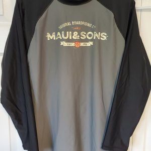 NEW Maui & Sons Rash Guard  Swim Surf Top 50+ UPF